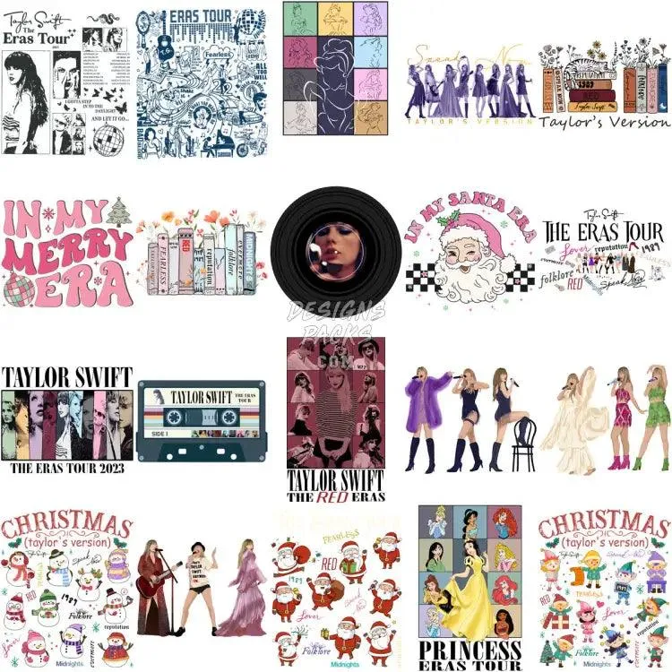 220 Taylor Music Artist Era Tour Designs Bundle PNG