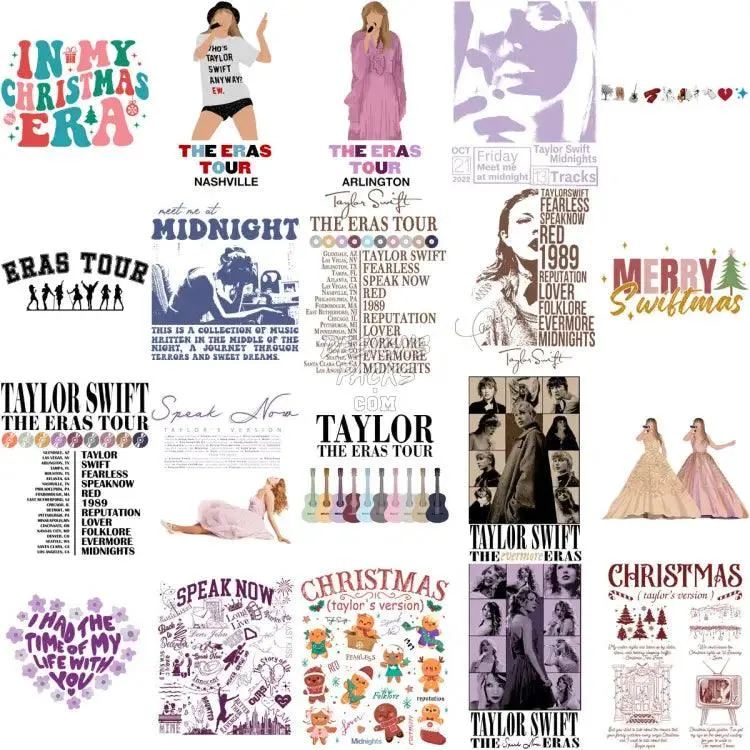 220 Taylor Music Artist Era Tour Designs Bundle PNG