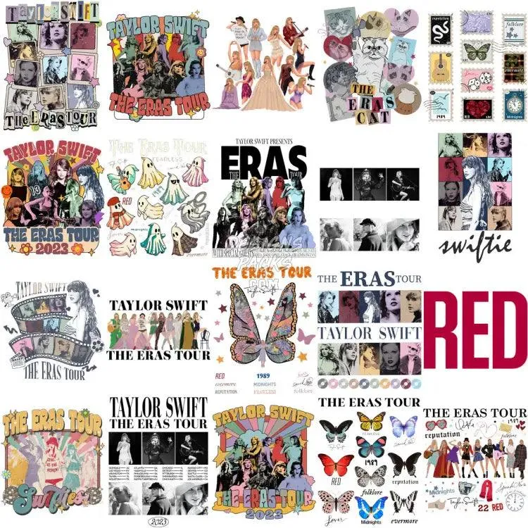 220 Taylor Music Artist Era Tour Designs Bundle PNG