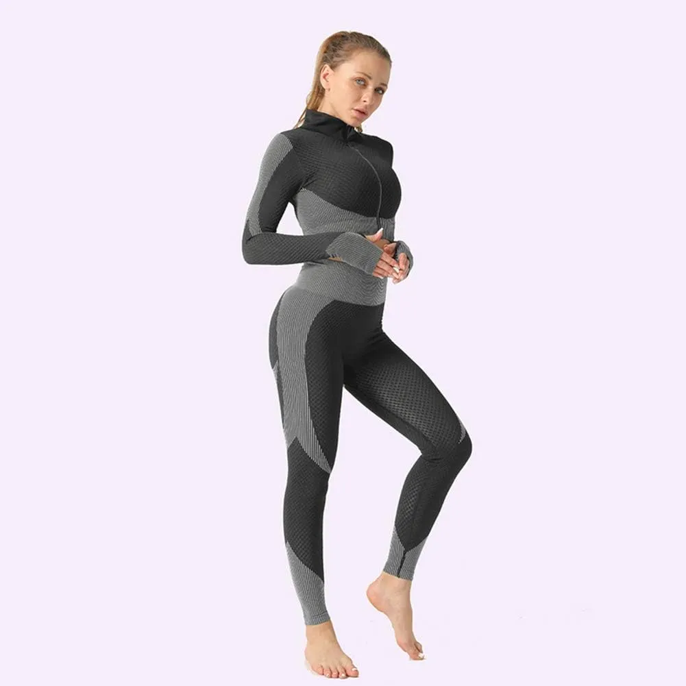 3pcs Seamless Outfit Workout Sets Gym for Women, Fitness Sports School Running Clothes Yoga Sportswear