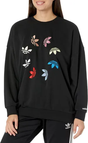 adidas Originals Women's Adicolor Shattered Trefoil Wheel Sweatshirt