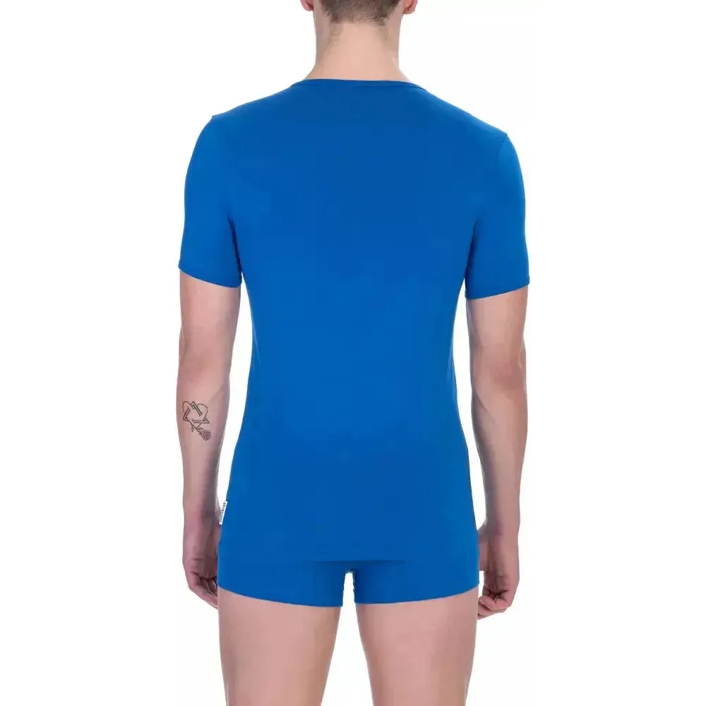Bikkembergs Blue Cotton Men T-Shirt