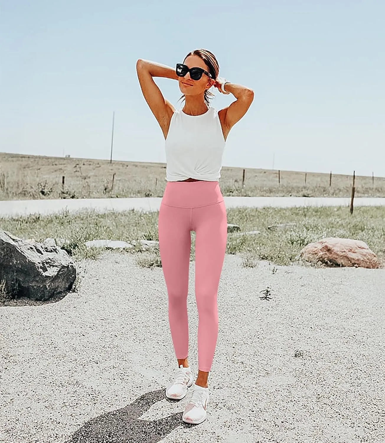Blisset High Waist Leggings for Women - Opaque, Soft Tummy Control Athletic Pants for Yoga, Running, Workout and Gym