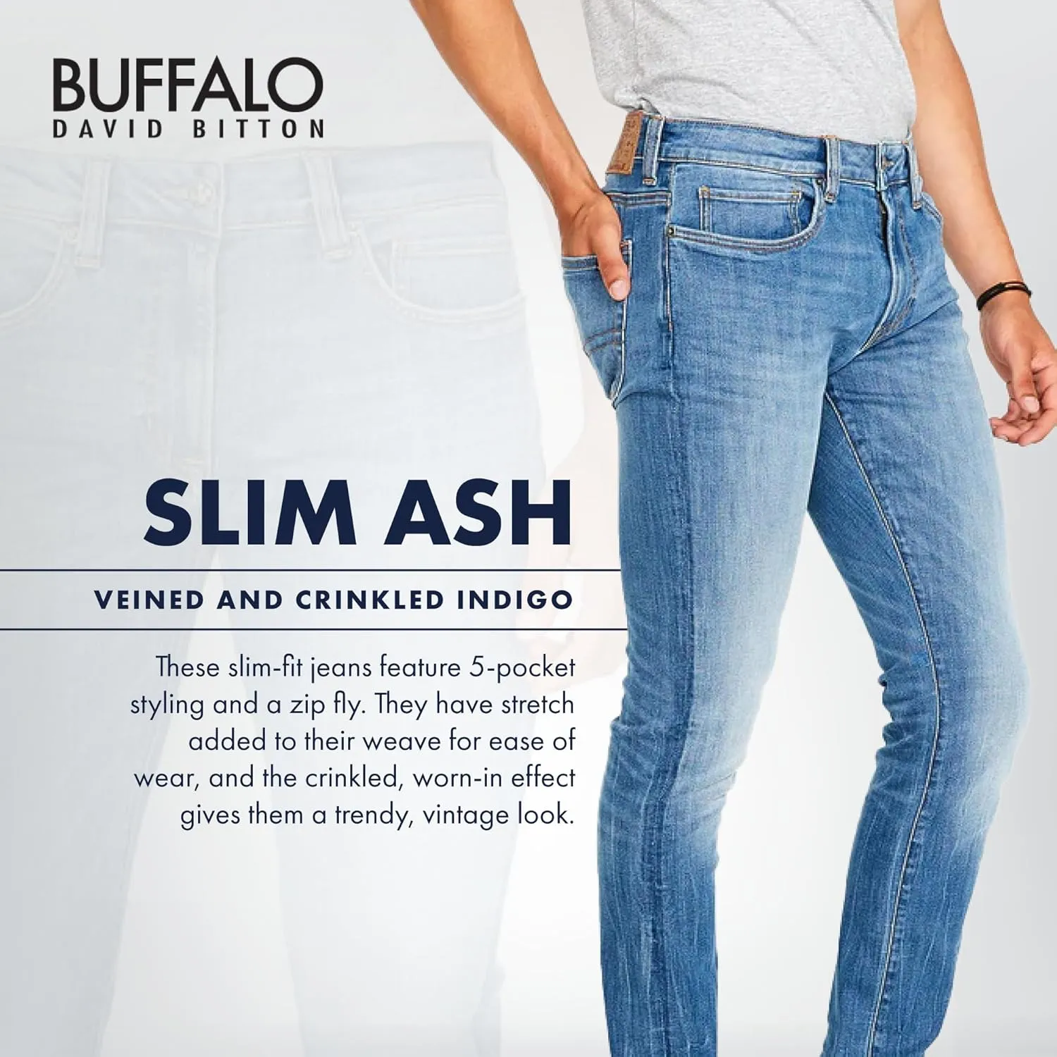 Buffalo David Bitton Men's Slim Ash Jeans