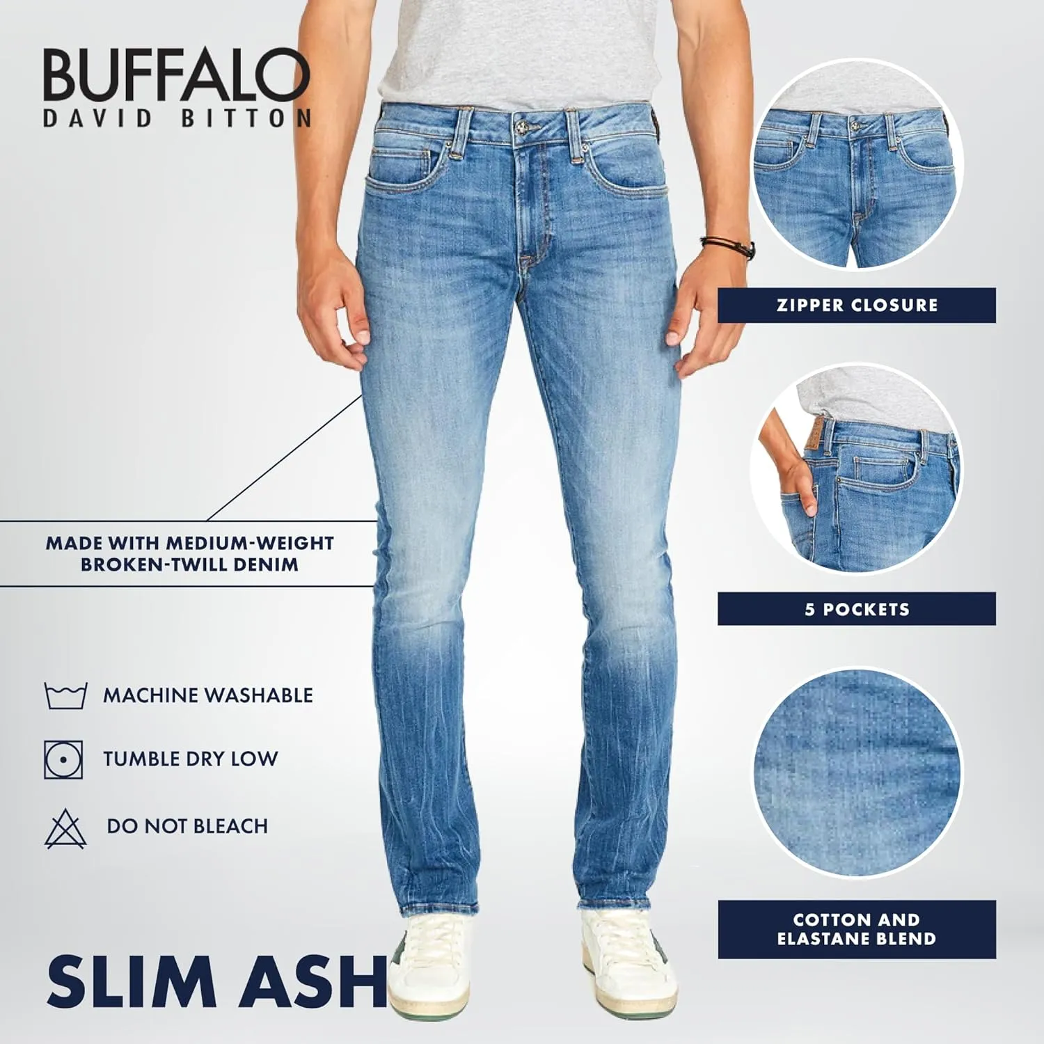 Buffalo David Bitton Men's Slim Ash Jeans