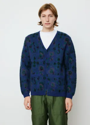 Cardigan Botanical Pattern Jacquard