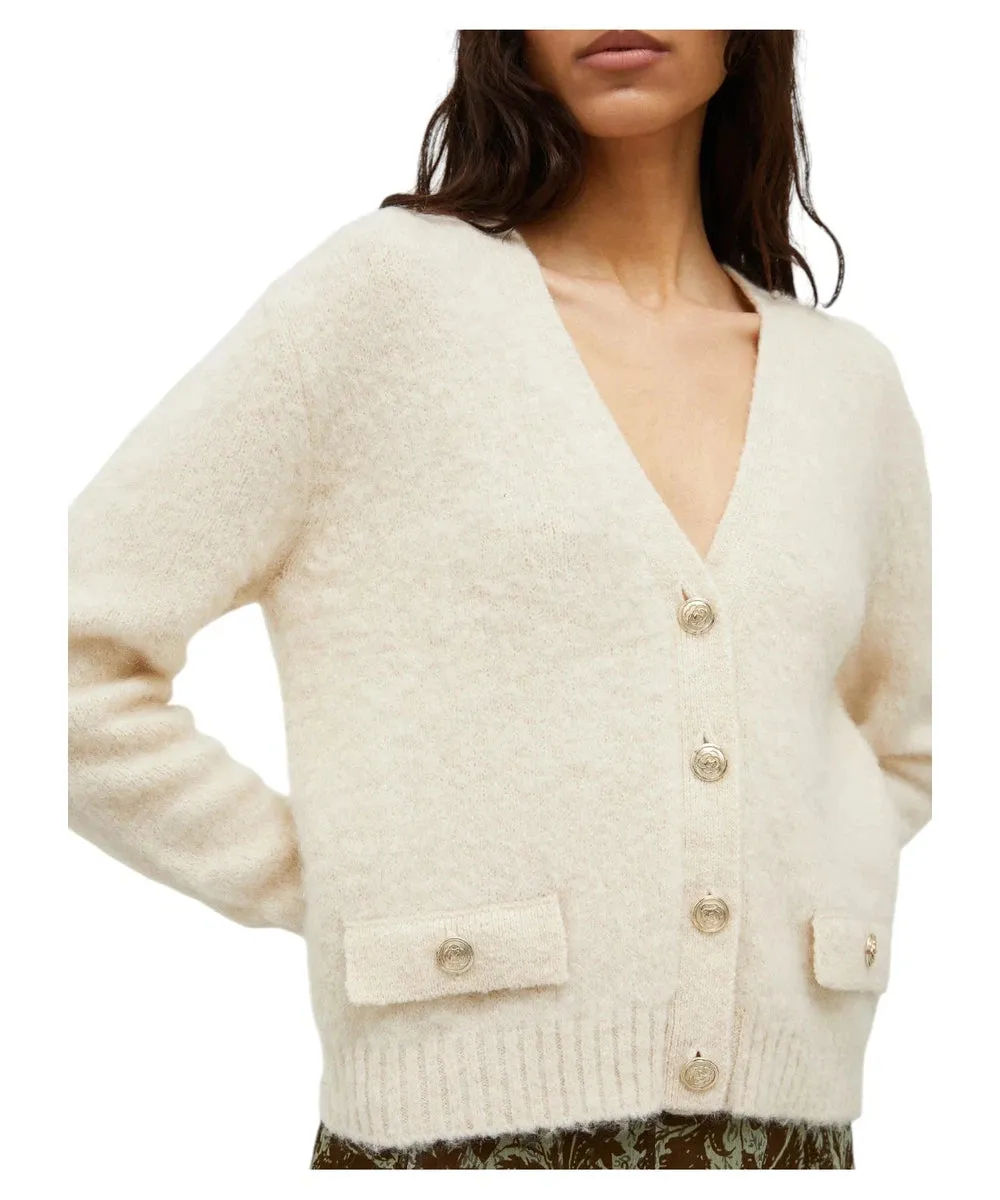Cardigan Ginnico in Mohair Garzato con Bottoni Dorati
