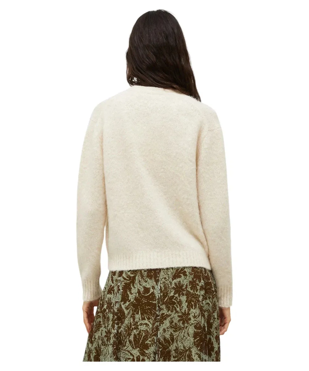 Cardigan Ginnico in Mohair Garzato con Bottoni Dorati