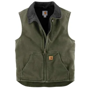 Carhartt Men's Tall Moss/Black Mock Neck Vest
