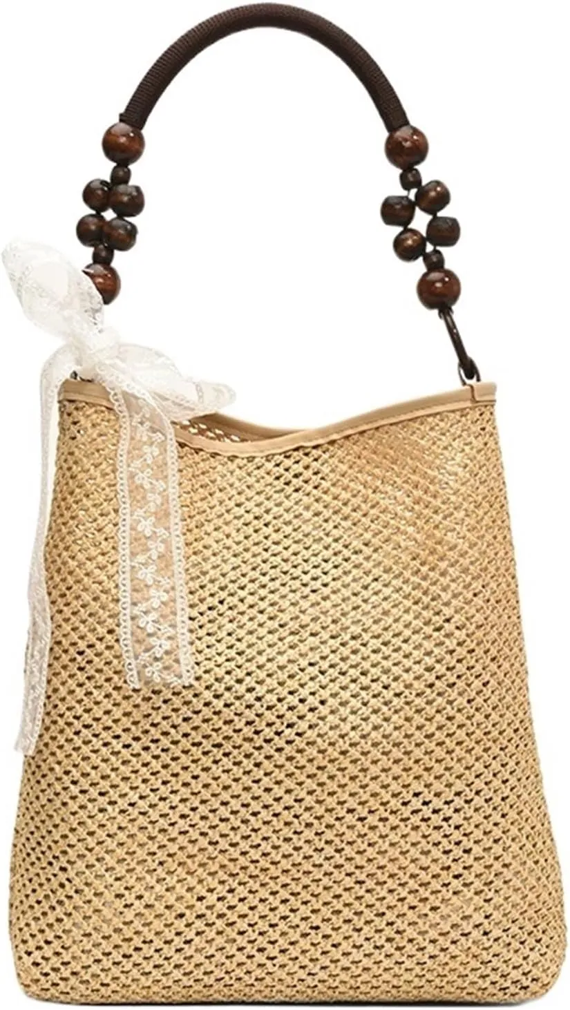 Casual Commuting Tote Bag Large Capacity Hand Woven Women Shoulder Bag Summer New Lazy Style Beach Bag