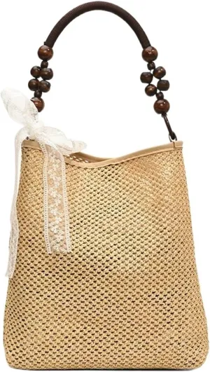 Casual Commuting Tote Bag Large Capacity Hand Woven Women Shoulder Bag Summer New Lazy Style Beach Bag