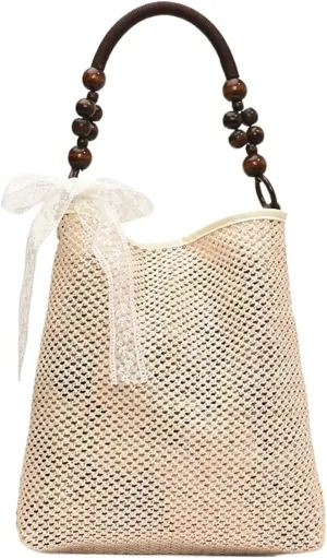 Casual Commuting Tote Bag Large Capacity Hand Woven Women Shoulder Bag Summer New Lazy Style Beach Bag
