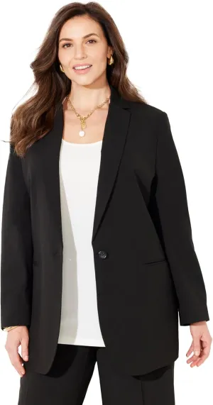Catherines Women's Plus Size Right Fit; Curvy Blazer