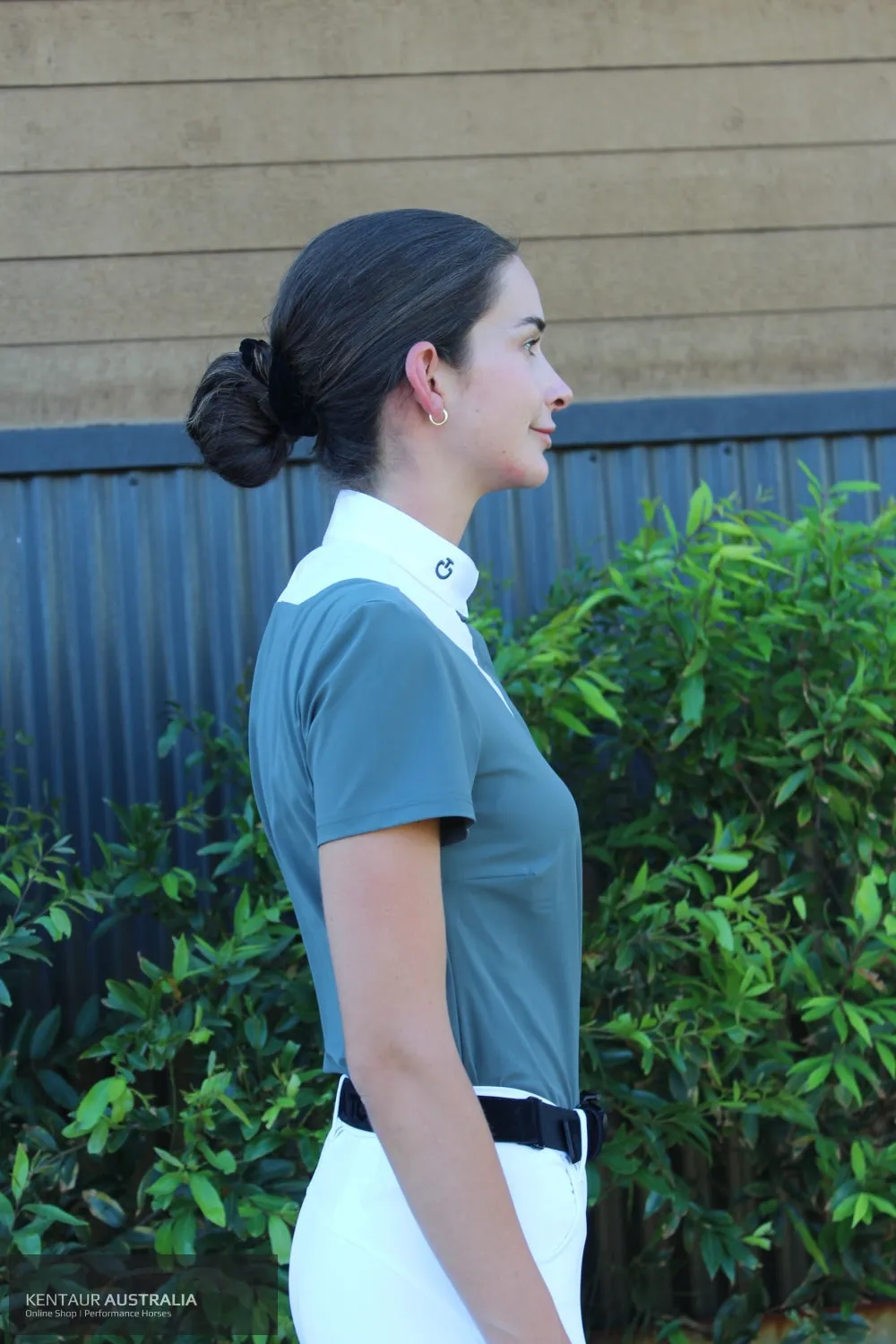 Cavalleria Toscana 'Jersey w/ Poplin Bib S/S' Womens Competition Shirt