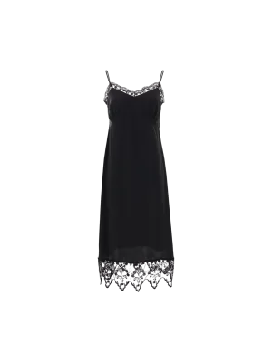 Crepe De Chine Midi Dress