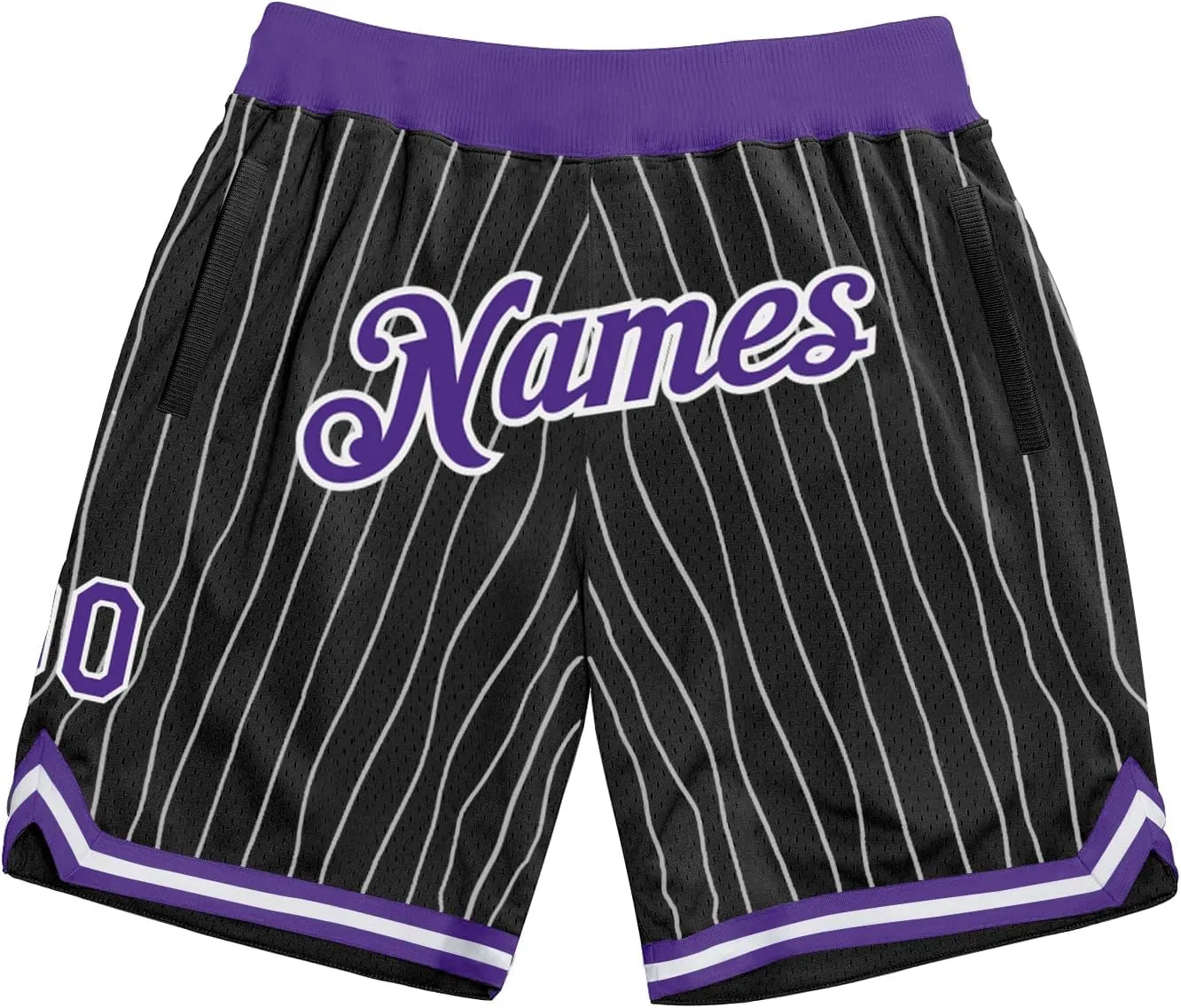Custom Hawaii Rib-Knit Basketball Short Stitched Name and Number Printed Pattern Dry-Fit Sport Active Athletic Shorts