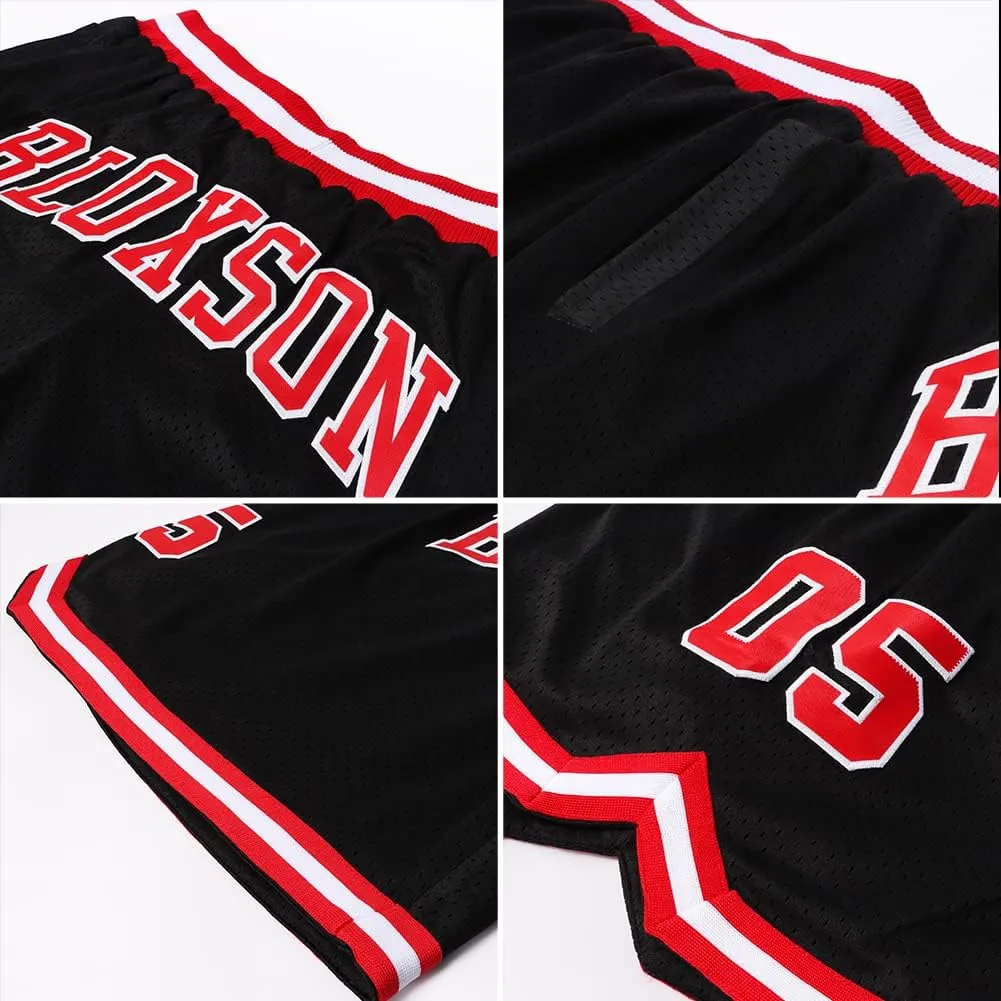 Custom Hawaii Rib-Knit Basketball Short Stitched Name and Number Printed Pattern Dry-Fit Sport Active Athletic Shorts