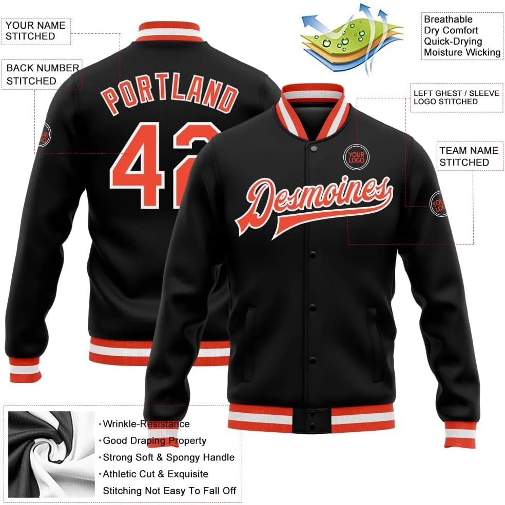Custom Men Women Youth Varsity Jacket Cotton Blend Personalized Baseball Letterman Jacket Bomber Coat Stitched Name Number