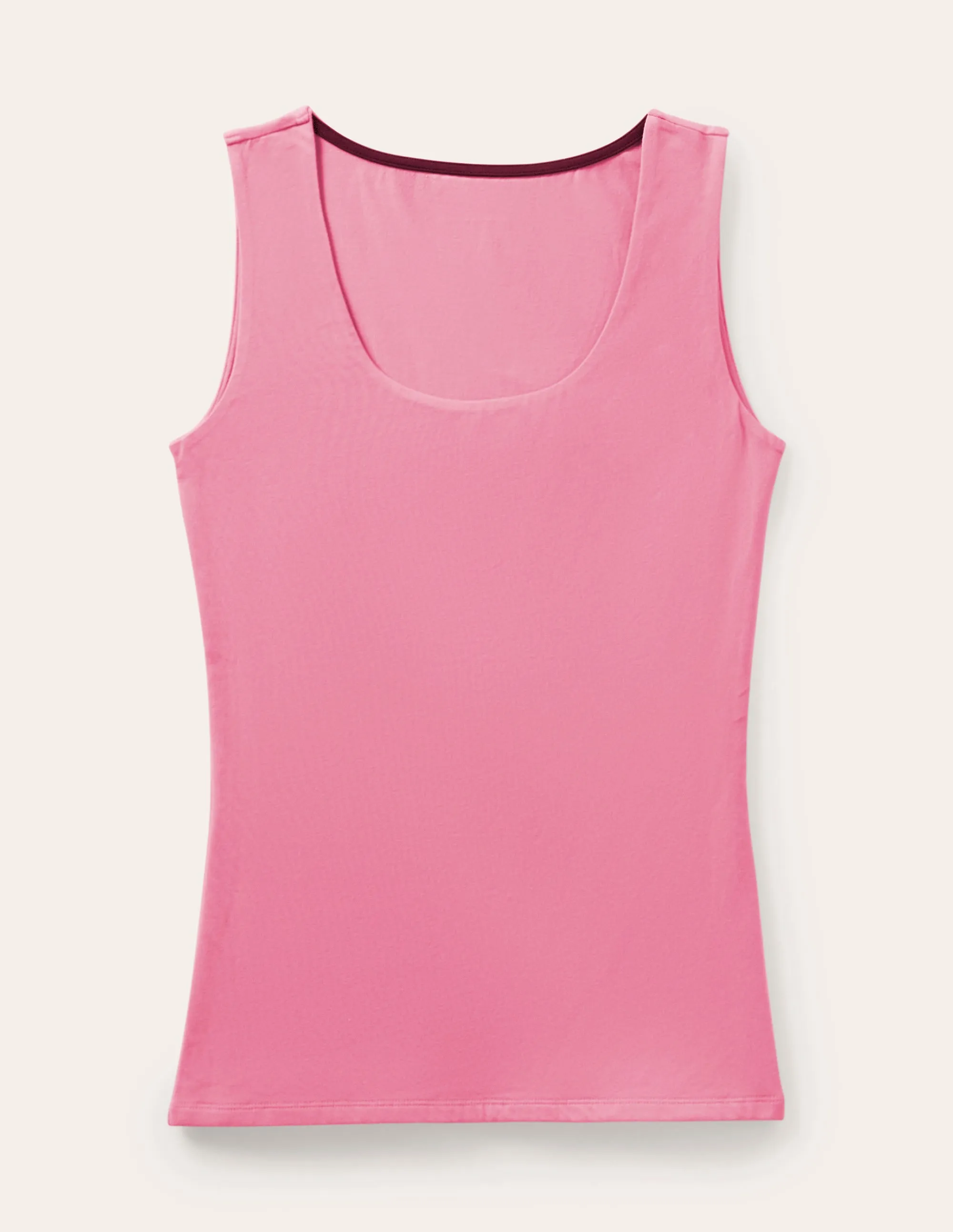 Double Layer Front Vest-Posy Pink
