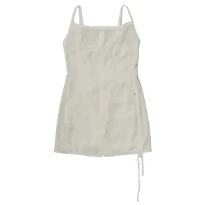 DOUBLE LAYER SLIP DRESS / FOG GREEN