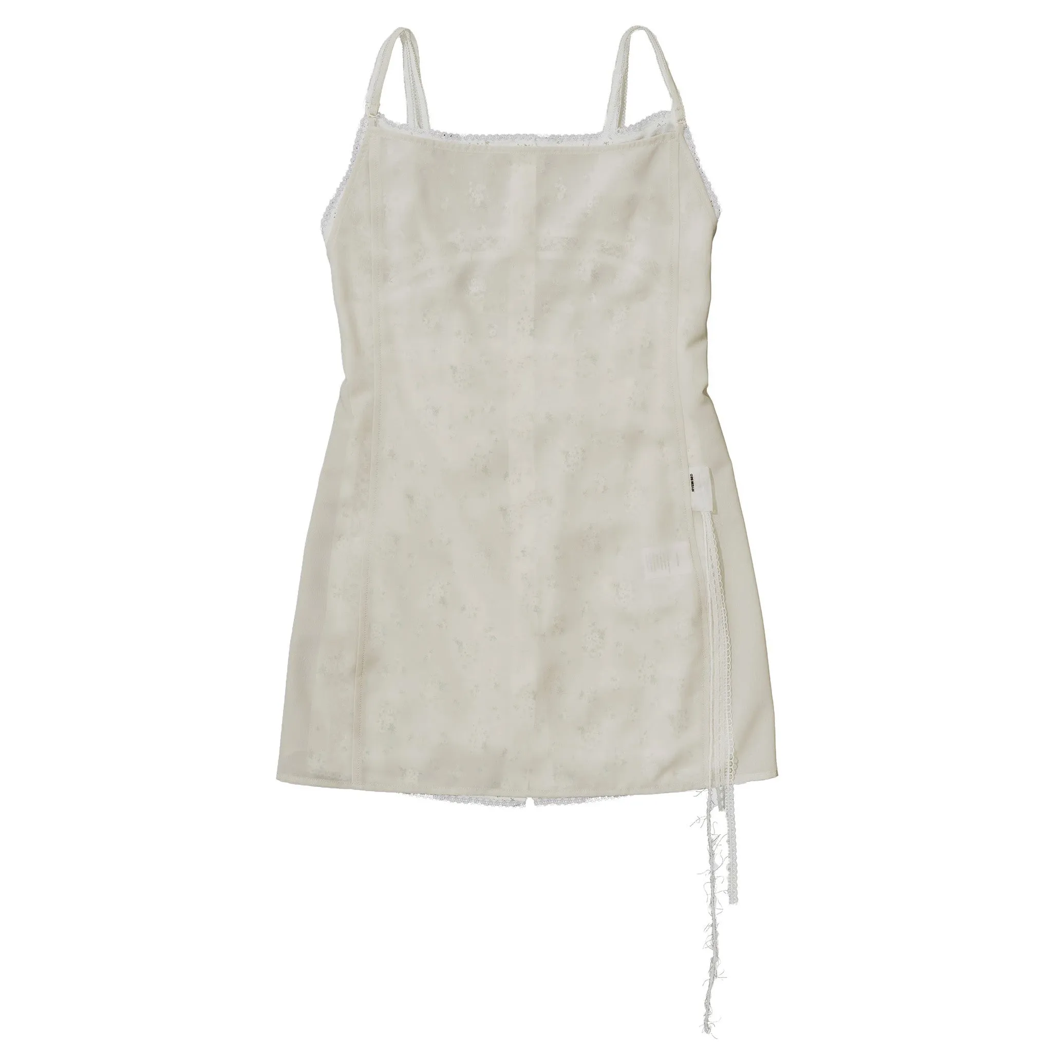 DOUBLE LAYER SLIP DRESS / FOG GREEN