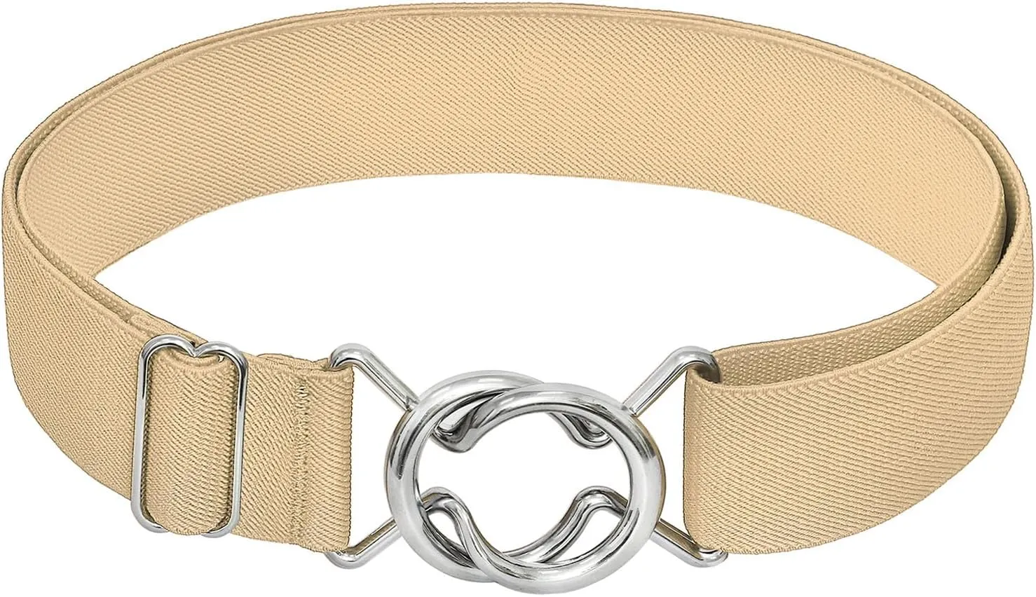 Falari Womens Stretch Belt Adjustable Web Belt Metal Buckle All Occasion Dress Belt