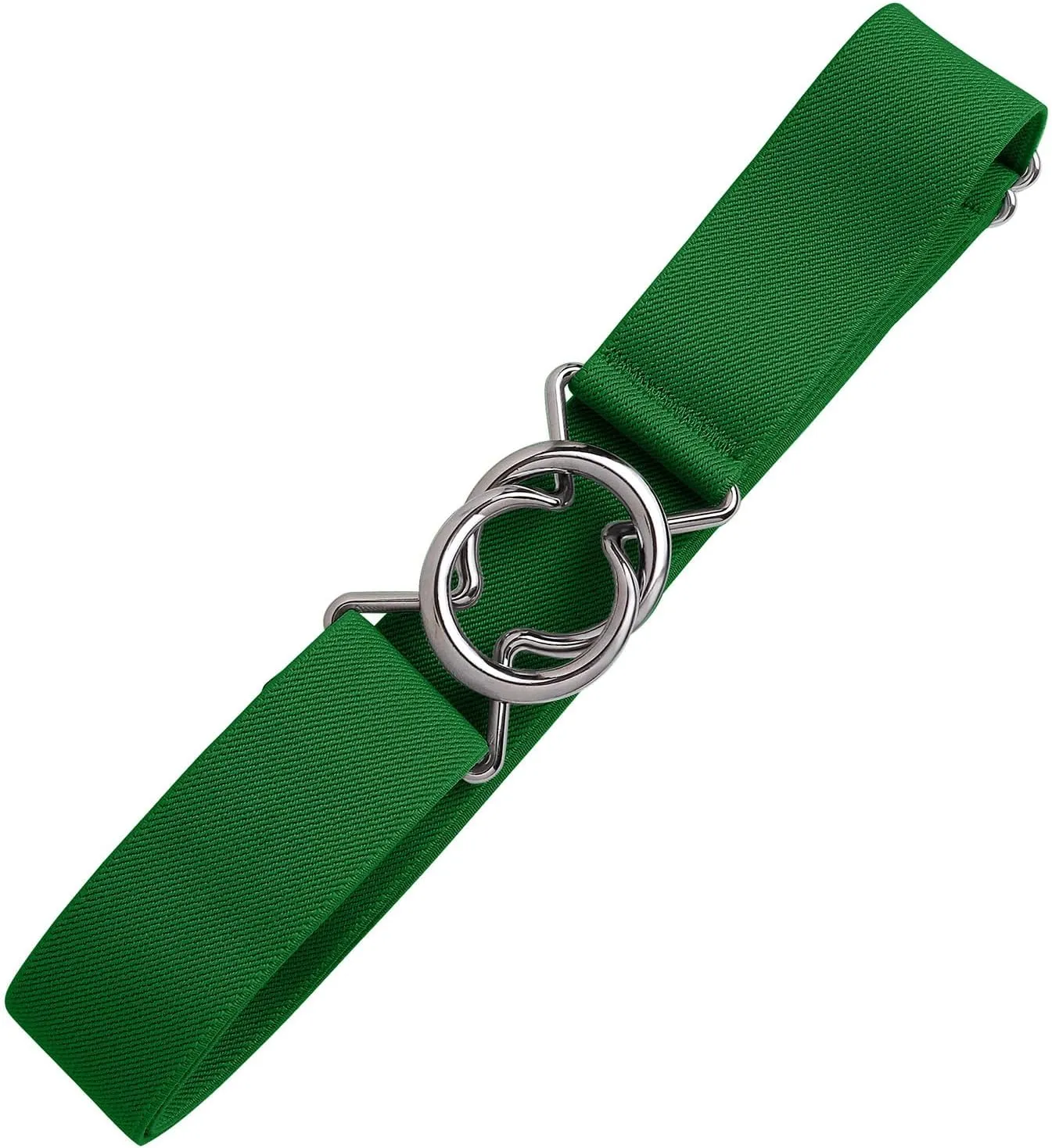 Falari Womens Stretch Belt Adjustable Web Belt Metal Buckle All Occasion Dress Belt