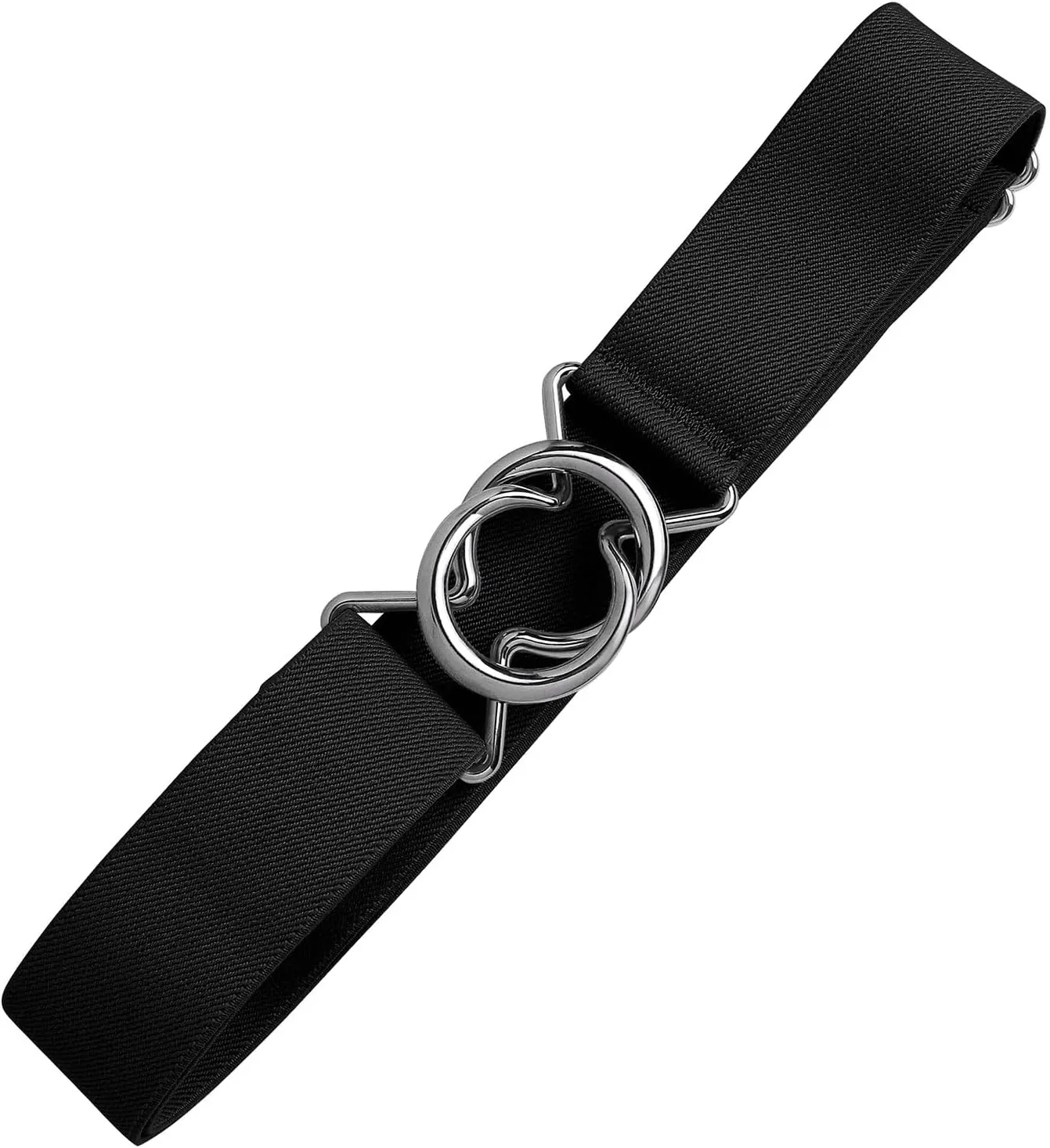 Falari Womens Stretch Belt Adjustable Web Belt Metal Buckle All Occasion Dress Belt