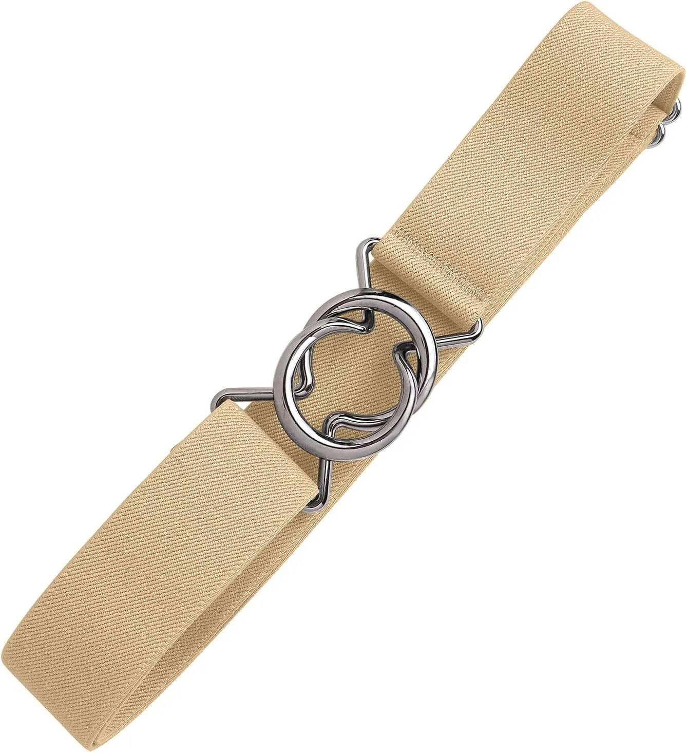 Falari Womens Stretch Belt Adjustable Web Belt Metal Buckle All Occasion Dress Belt
