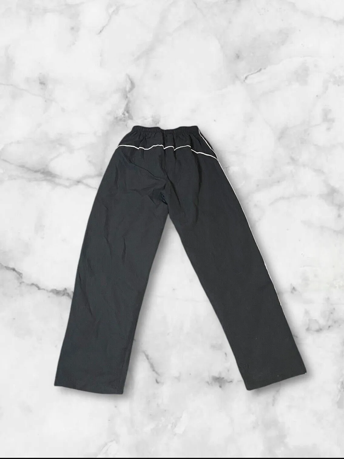 FILA Track Pants Women Medium Black Solid Thermal Lined Drawstring Elastic Waist