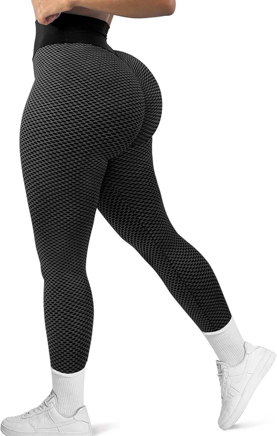 GILLYA Butt Lift Yoga Pants Seamless Ruched Butt Leggings Butt Lift Textured Anti-Cellulite Booty Lifting TIK Tok Leggings