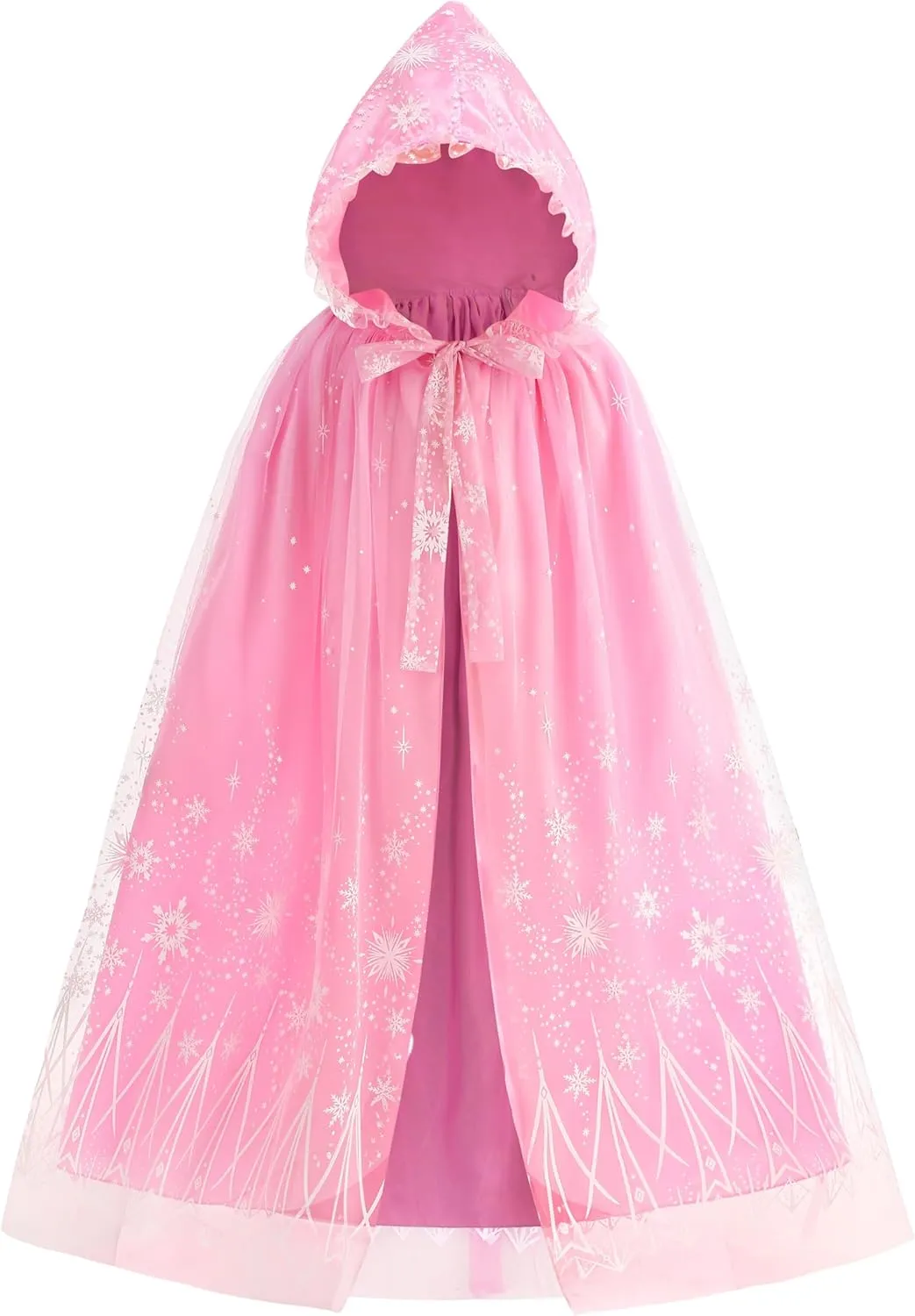 Girls Hooded Cape for Elsa Kids Princess Cloak Costume