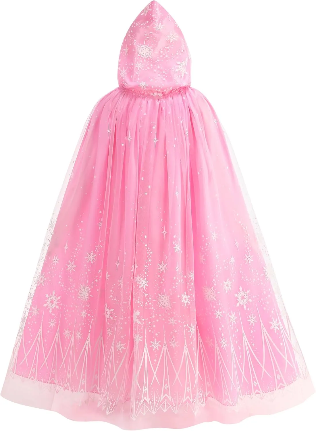 Girls Hooded Cape for Elsa Kids Princess Cloak Costume