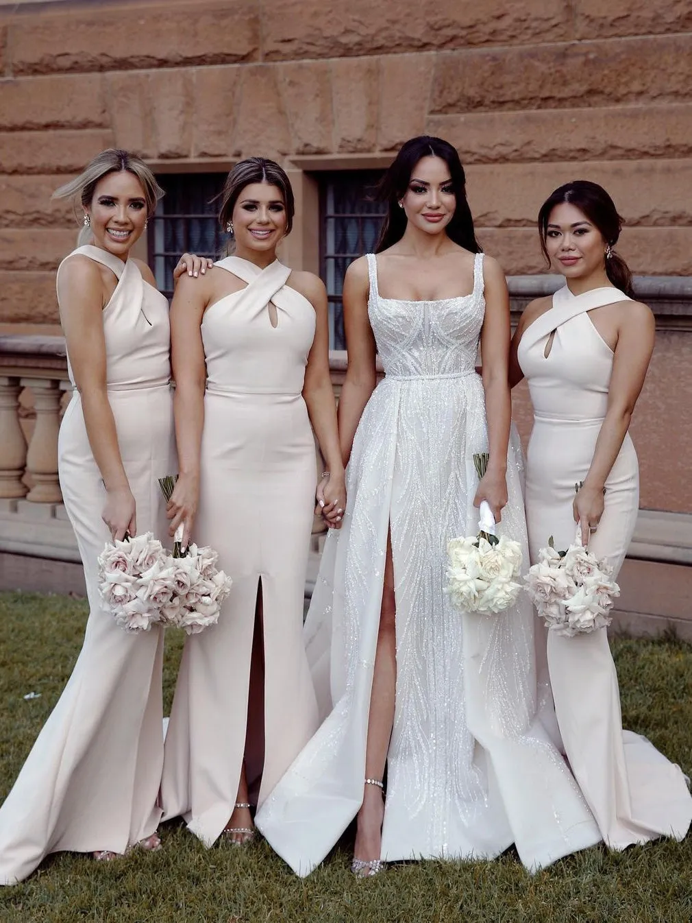 Gorgeous Beaded Lace Spaghetti Straps A-line Chapel Train Wedding Dresses WD562