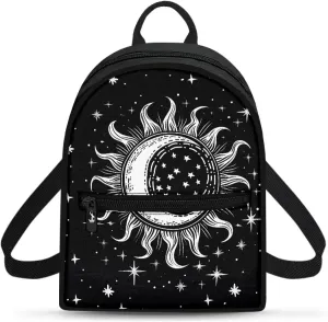 Gothic Sun Backpack Purse Small Backpack for Women With Adjustable Shoulder Strap Carrying Back Pack Purses Women for Travel Shopping Work School Personalized Gifts