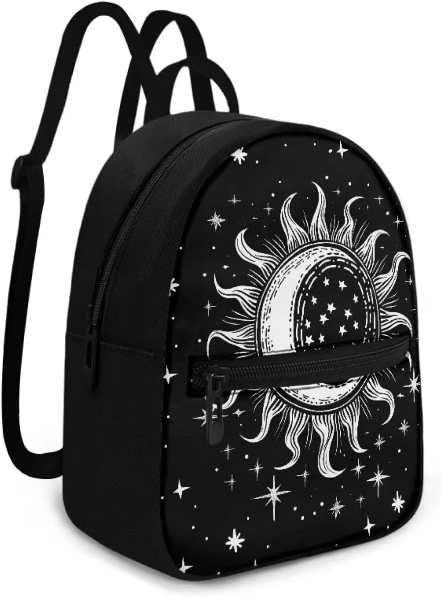 Gothic Sun Backpack Purse Small Backpack for Women With Adjustable Shoulder Strap Carrying Back Pack Purses Women for Travel Shopping Work School Personalized Gifts