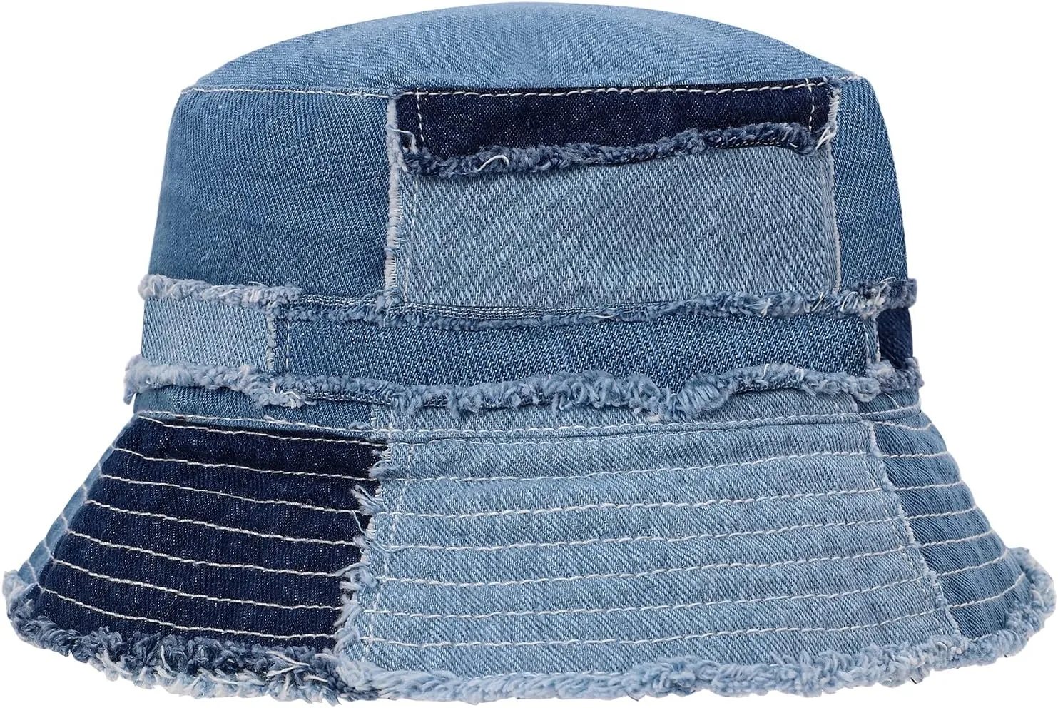 GuanGu Bucket Hat for Women Men Unisex Summer Beach Travel Wide Brim Distressed Sun Hat Lightweight Packable Outdoor Sun Cap
