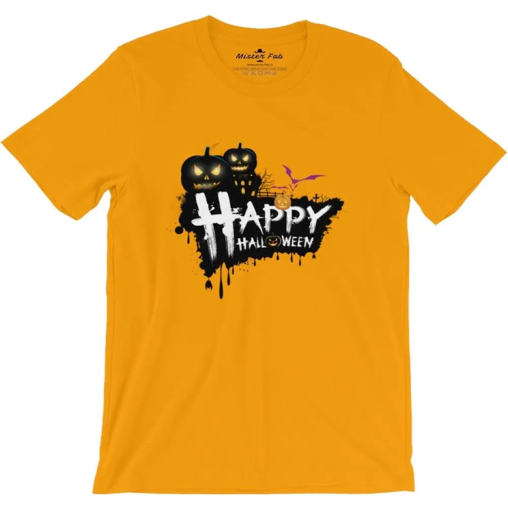 Happy Halloween round Neck T-Shirts