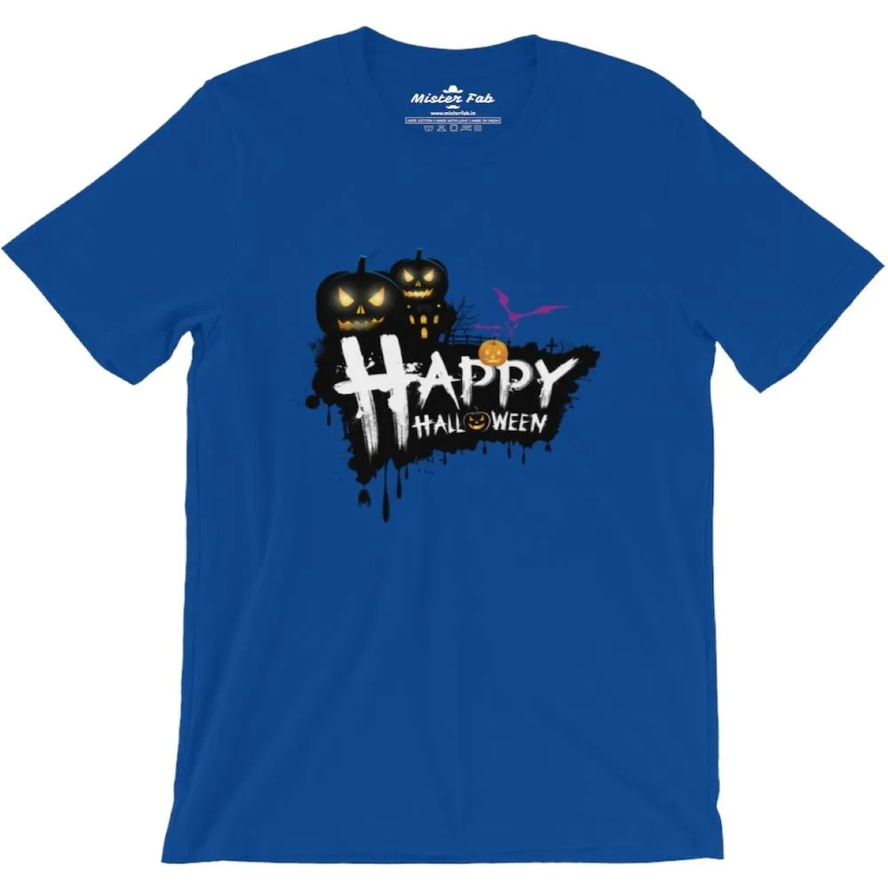 Happy Halloween round Neck T-Shirts