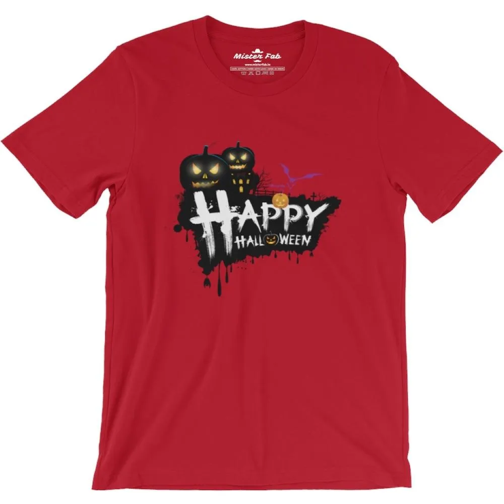 Happy Halloween round Neck T-Shirts