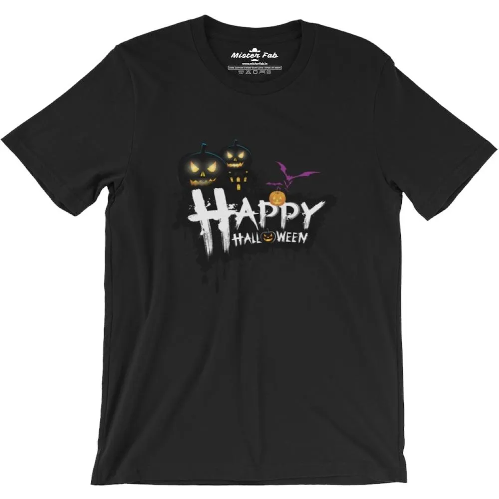 Happy Halloween round Neck T-Shirts