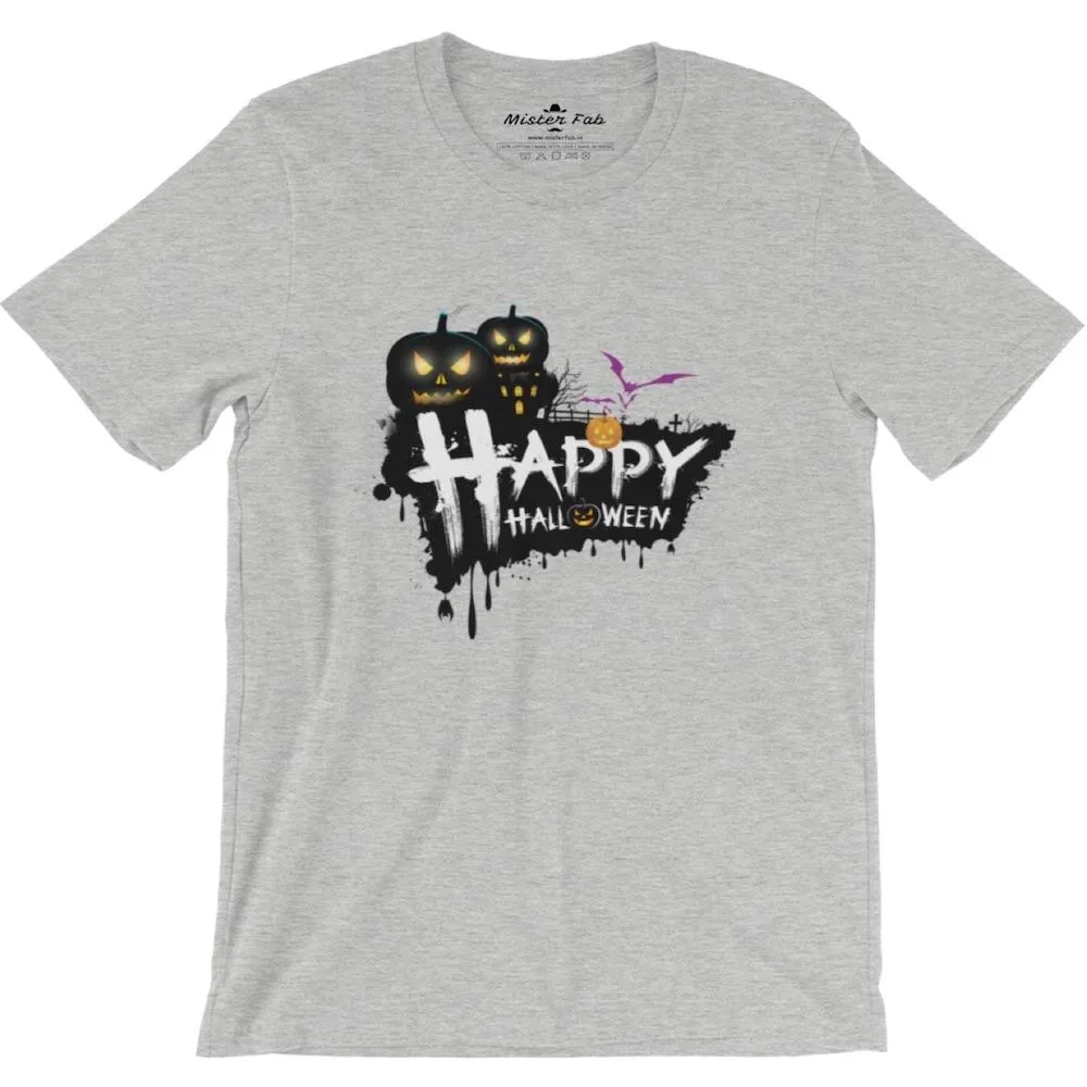 Happy Halloween round Neck T-Shirts