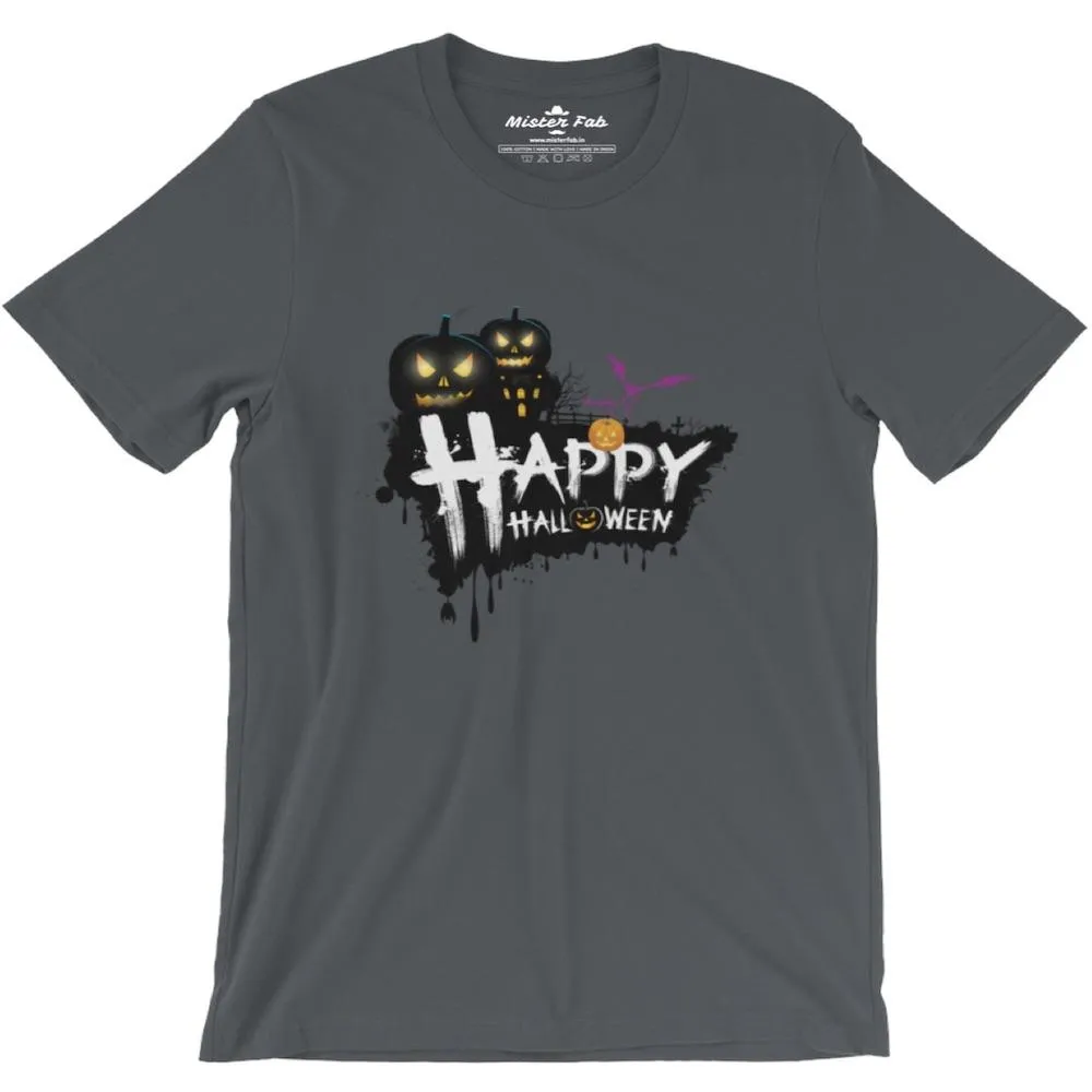 Happy Halloween round Neck T-Shirts