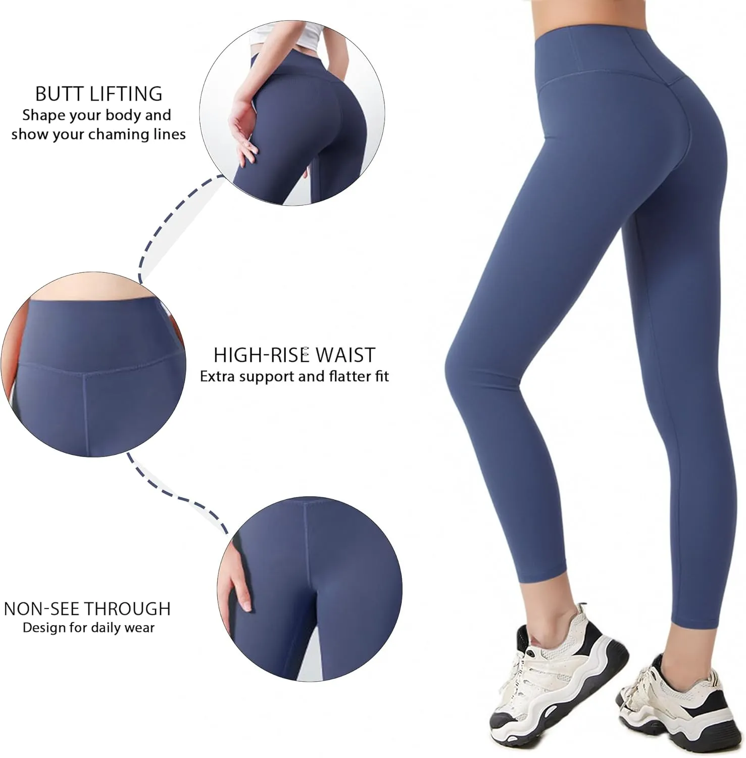 High Waisted Leggings for Woman, Women's Yoga Legging Soft Through Workout Athletic Running Yoga Pants for Woman