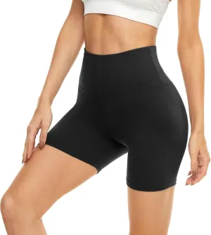 HIGHDAYS 5 Biker Shorts for Women - High Waist Tummy Control Stretch Spandex Workout Yoga Running Gym Underwear