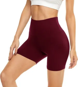 HIGHDAYS 5 Biker Shorts for Women - High Waist Tummy Control Stretch Spandex Workout Yoga Running Gym Underwear