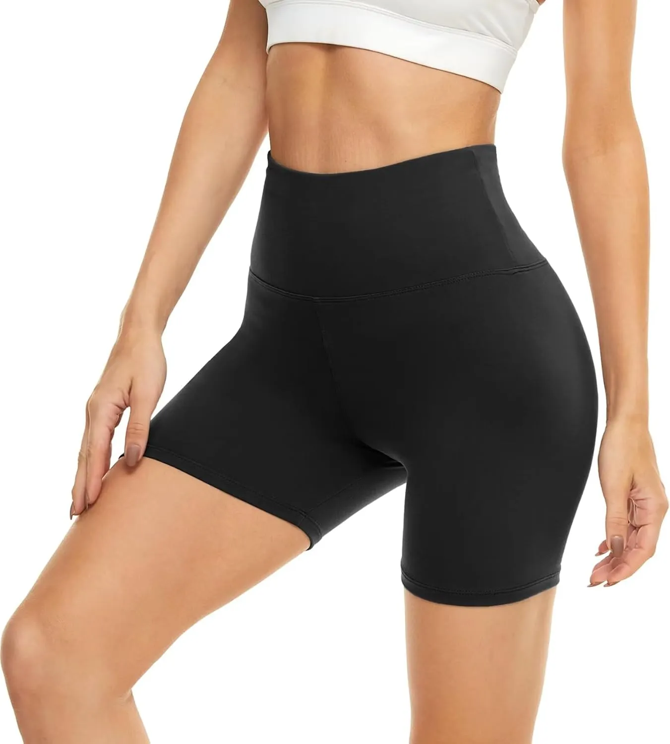 HIGHDAYS 5 Biker Shorts for Women - High Waist Tummy Control Stretch Spandex Workout Yoga Running Gym Underwear