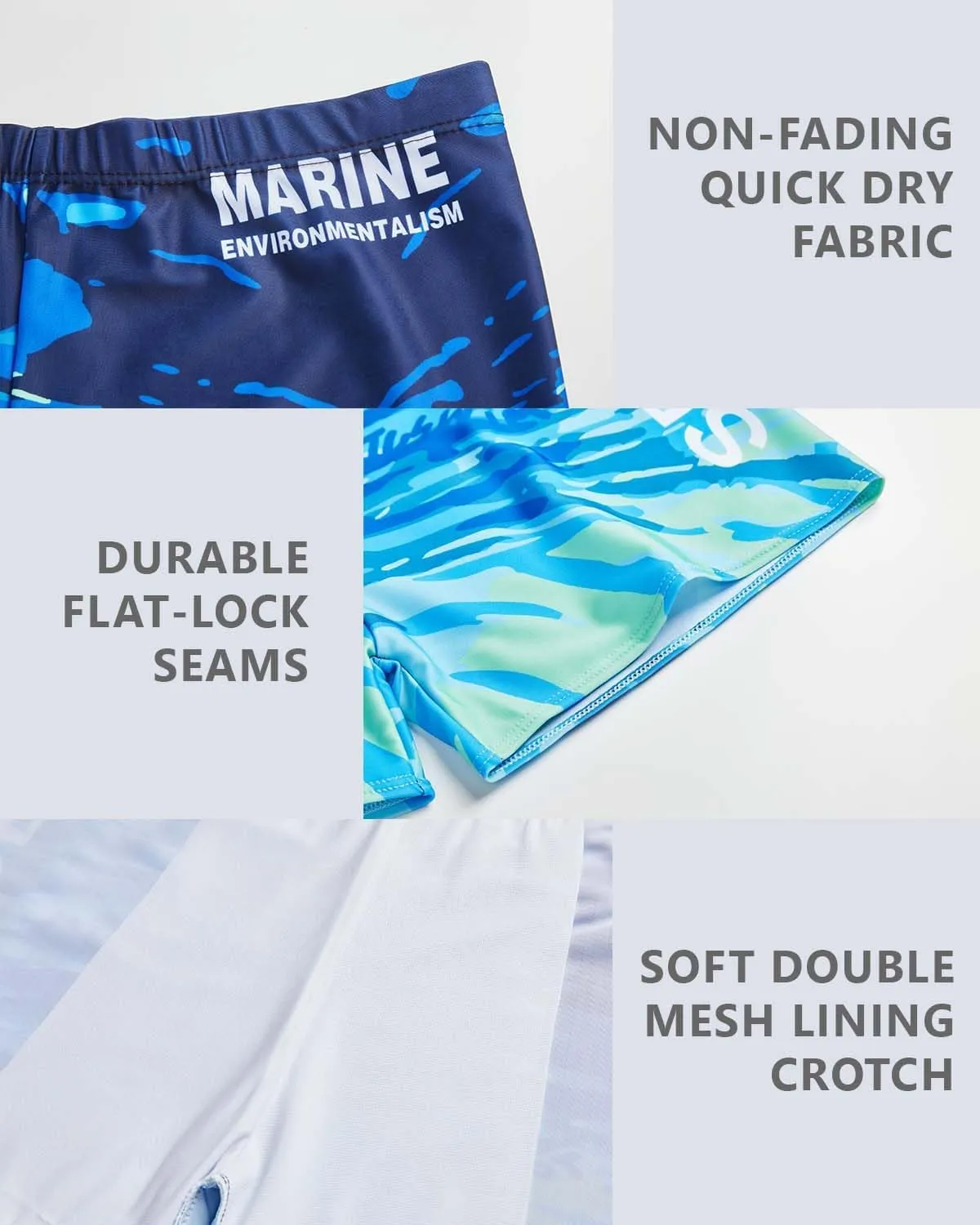 KANAV 4 Pack Men's Athletic Swim Jammers Quick Dry Square Leg Swim Briefs Competitive Swimsuit