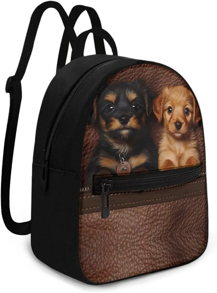 Kawaii Dog Small Diaper Bag for Women Men Lightweight Backpack Purse with Adjustable Shoulder Strap Carrying Shoulder Bags Portable Daypack for School Travel Wark Walk