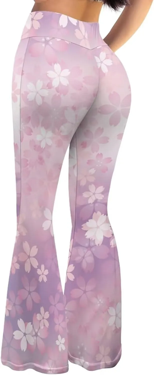 Ladies Womens Flare Leggings Flare Sweatpants Women Butt Lift